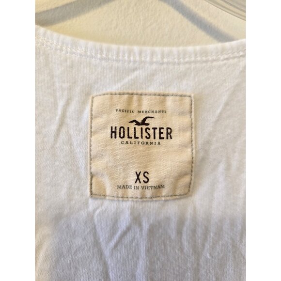 Vintage Y2K Hollister White Tank Top Ruffles Coquette Bella Swan Summer Sz XS - Picture 7 of 8